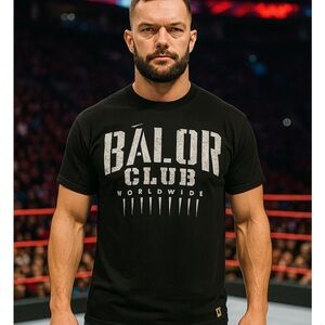 WWE Finn Bálor Club Worldwide Black Graphic T-Shirt Men’s XL Wrestling